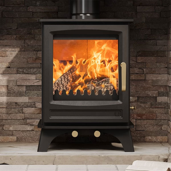 Elk Brass Black stove by Ecosy+