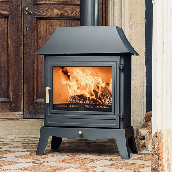 Panoramic Traditional With Cast Base and Canopy stove by Ecosy+