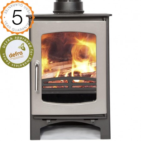Defra (Ecosy+ Ottawa 5kw Curve SE) Grey Enamel - Compare Stove Prices and  Features